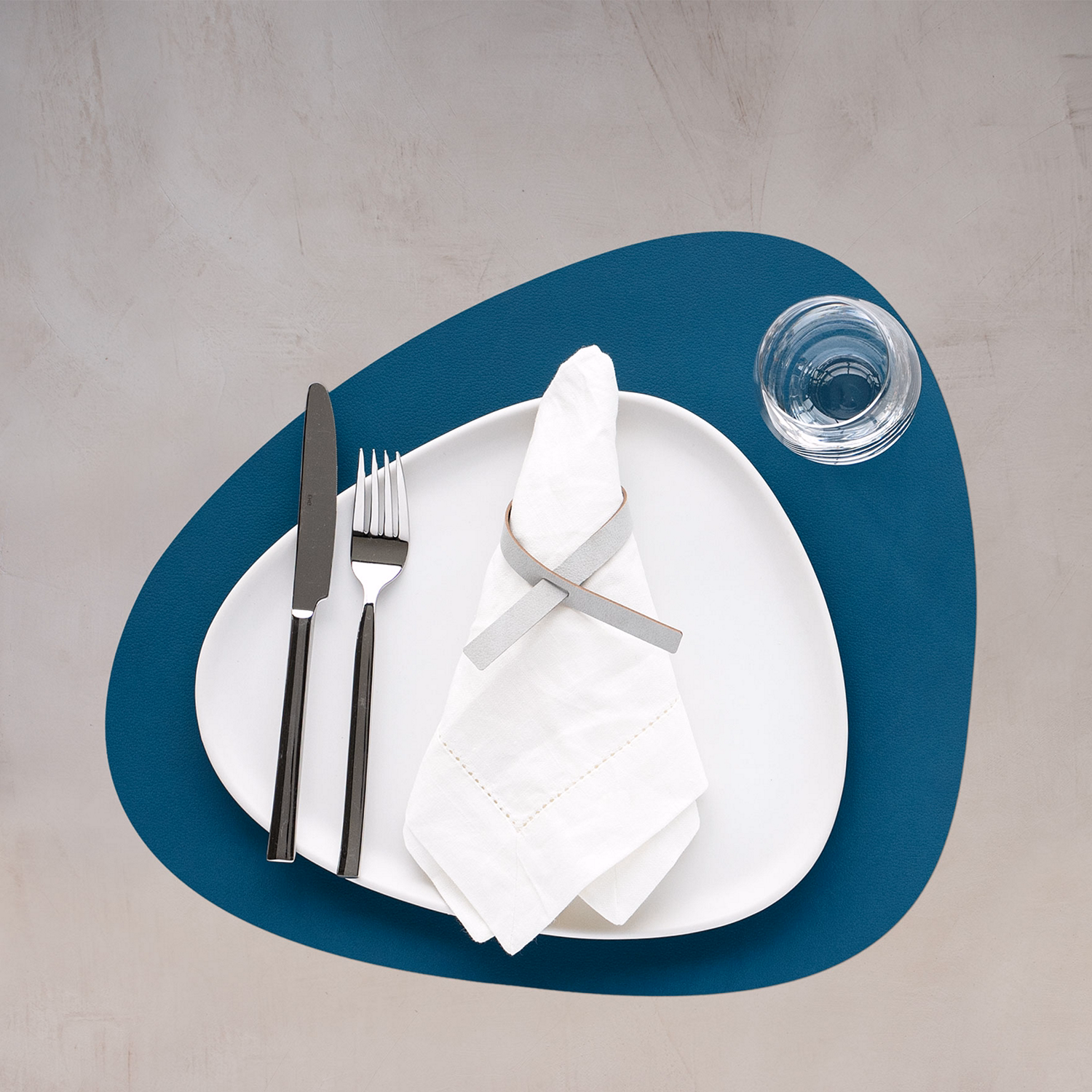Table Mat Curve L Nupo Petrol