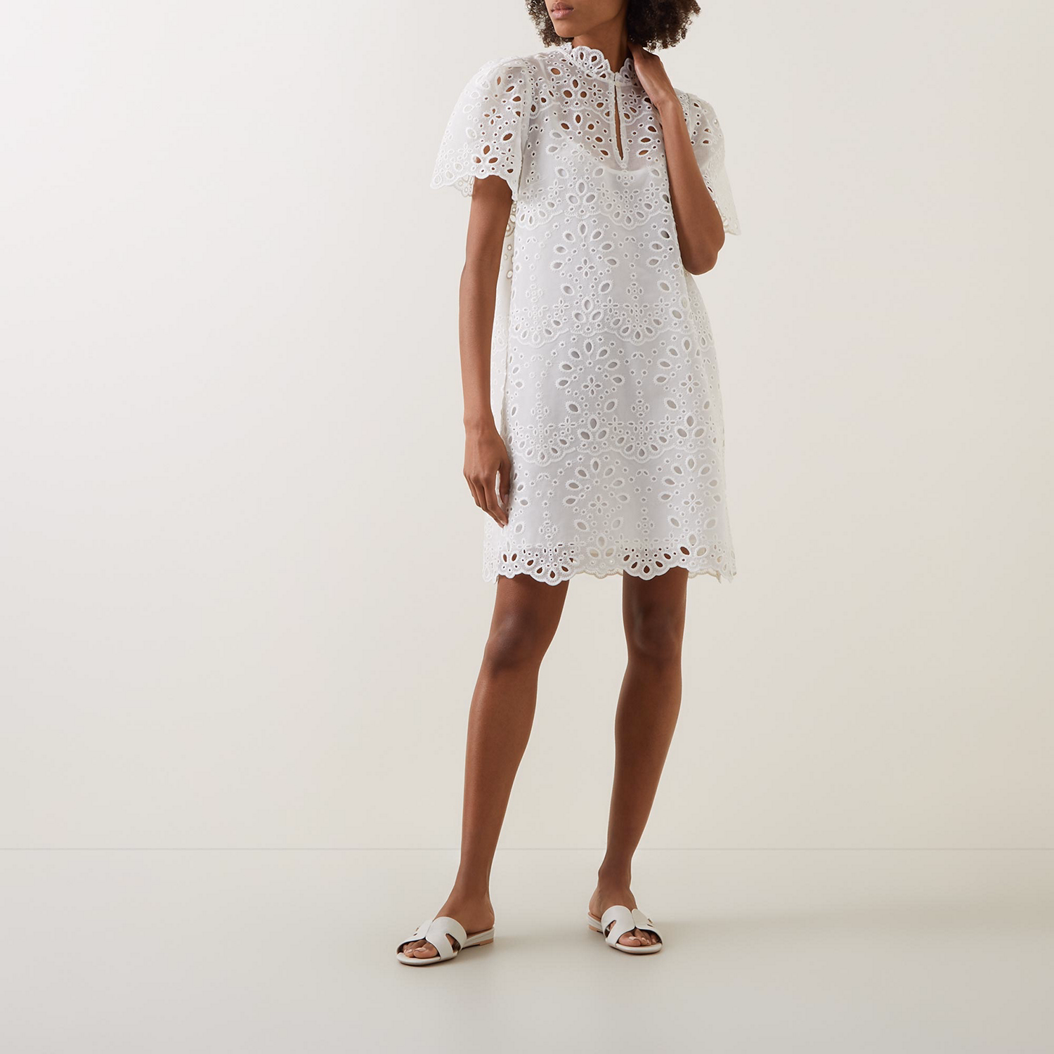 Gebella Embroidered Lace Mini Dress