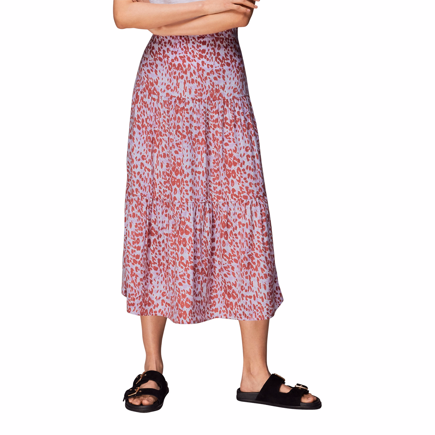 Summer Cheetah Tiered Skirt