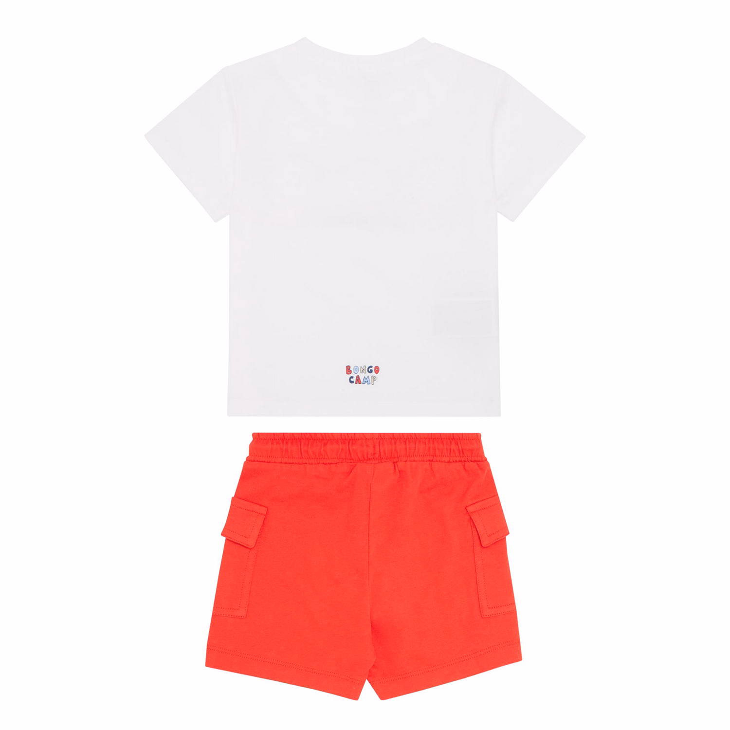 Two-Piece Monkey Graphic T-Shirt & Cargo Shorts Set