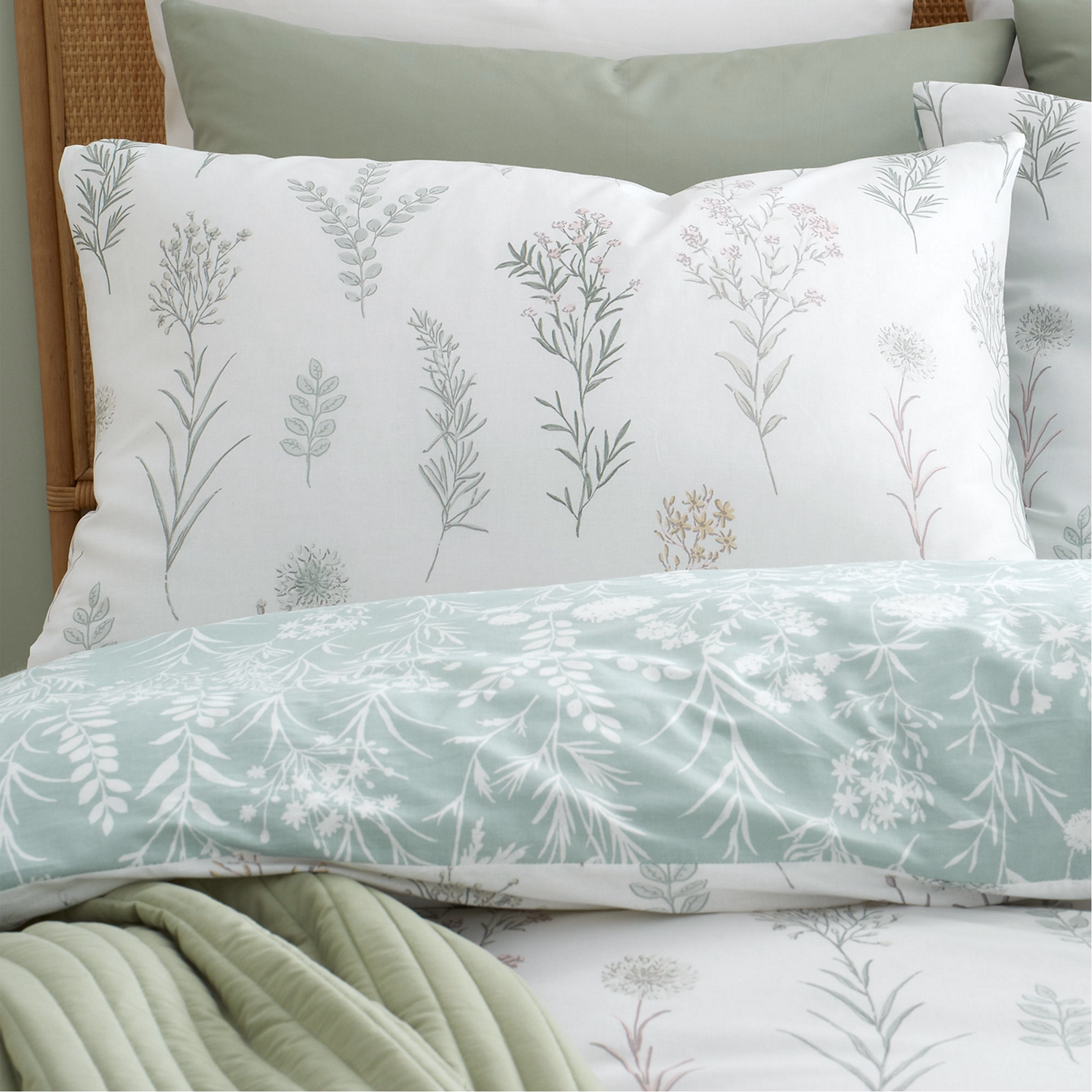 Wild Flowers Duvet Set Green