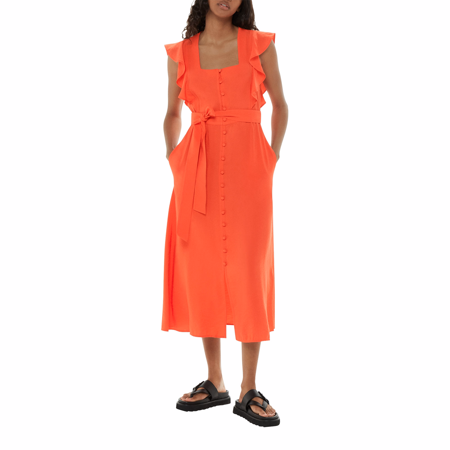 Sophie Frill Sleeve Midi Dress