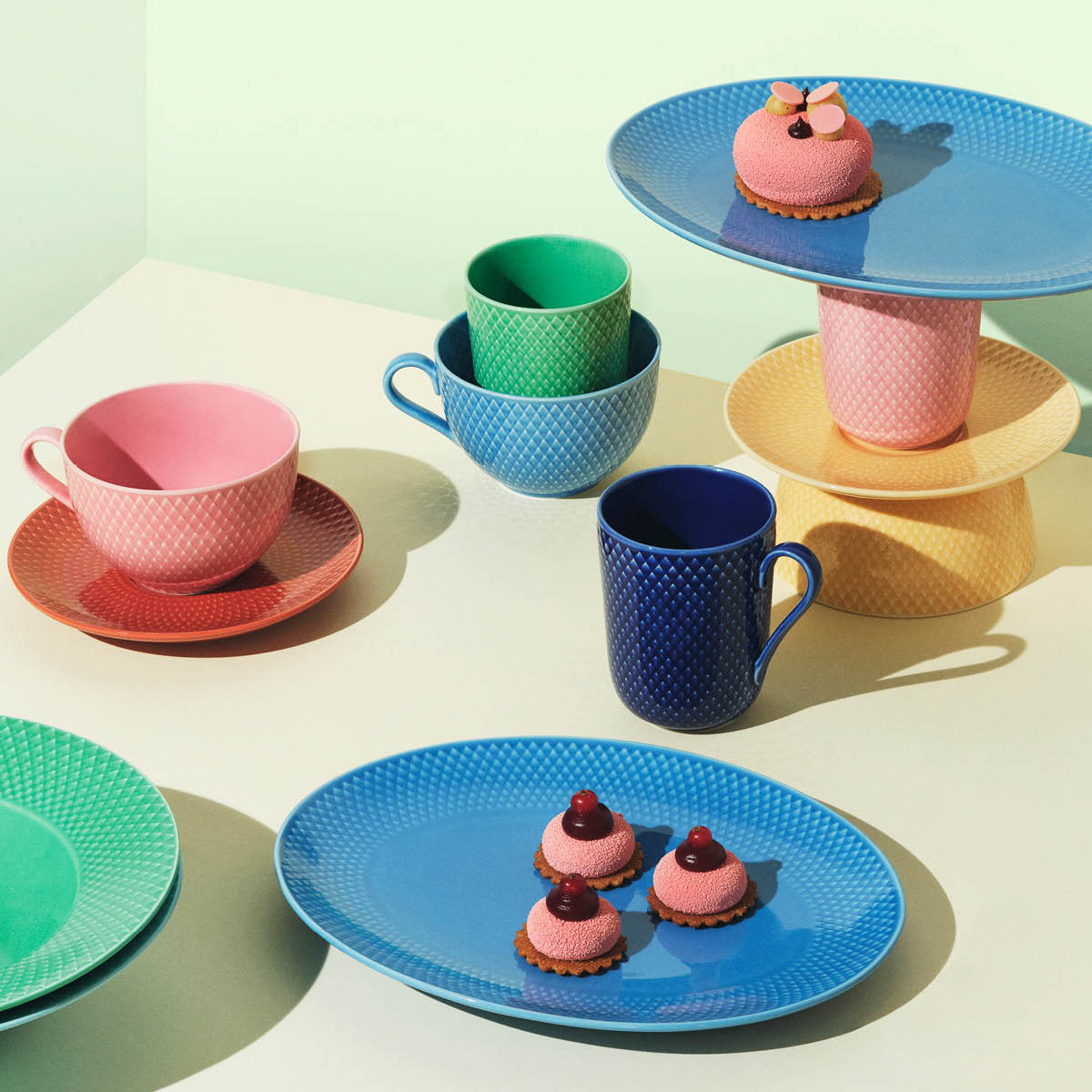 Rhombe Color Mugg m Handtag 33 cl Mörkblå
