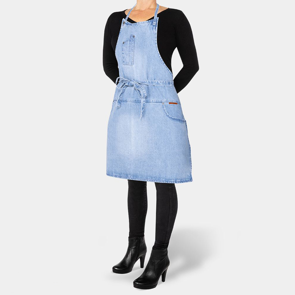 Förkläde Fem Fickor SlimFit Washed Indigo