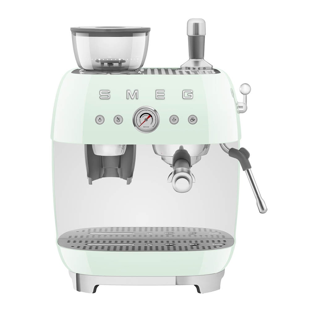 Smeg Manuell Kaffemaskin med Kvarn Pastellgrön