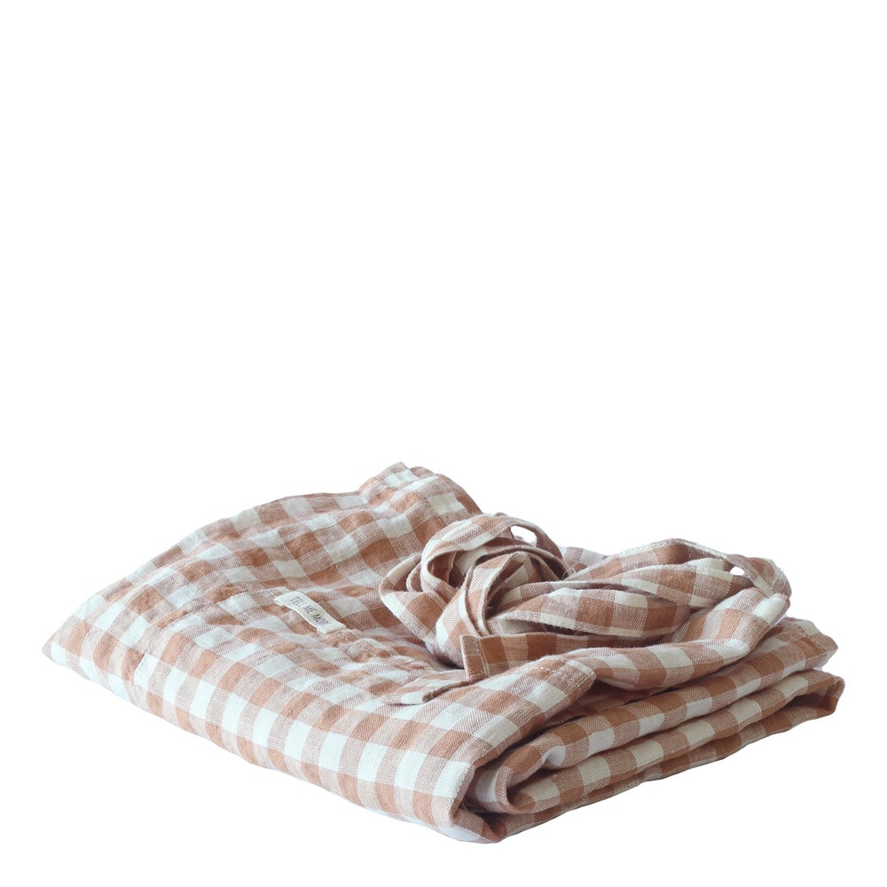 Gingham Förkläde 90x75 cm Biscuit