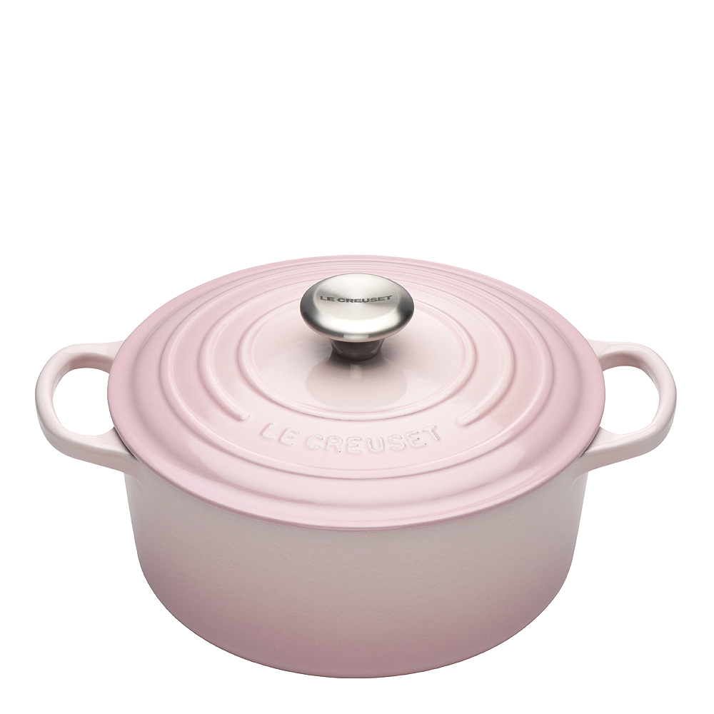 Signature Gjutjärnsgryta rund 24 cm 4,2 L Shell Pink