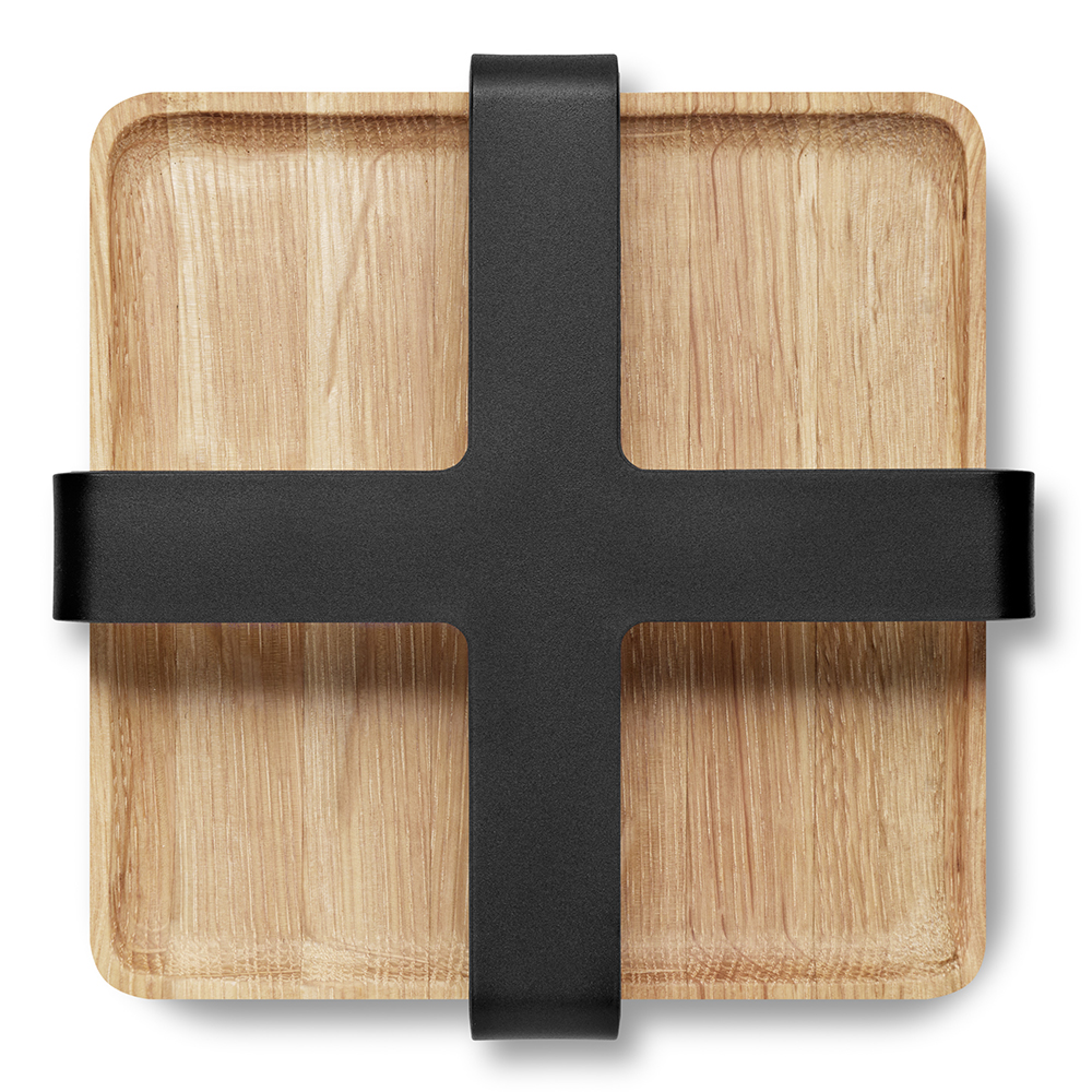 Nordic Kitchen Servetthållare 19x19 cm Svart/Ek