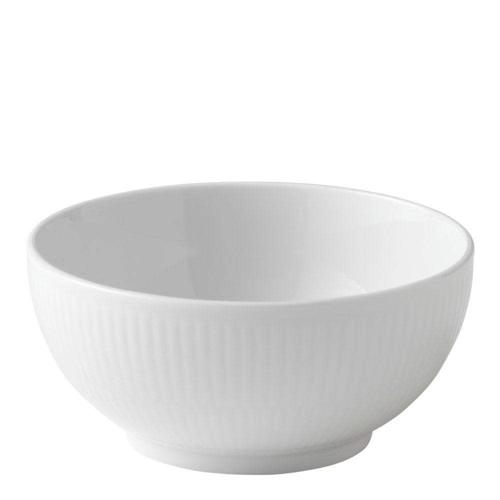 White Fluted Skål 13 cm 47 cl