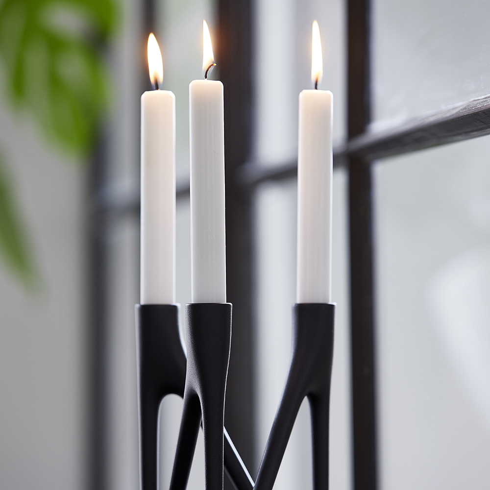 Roots Ljusstake 3 ljus Svart
