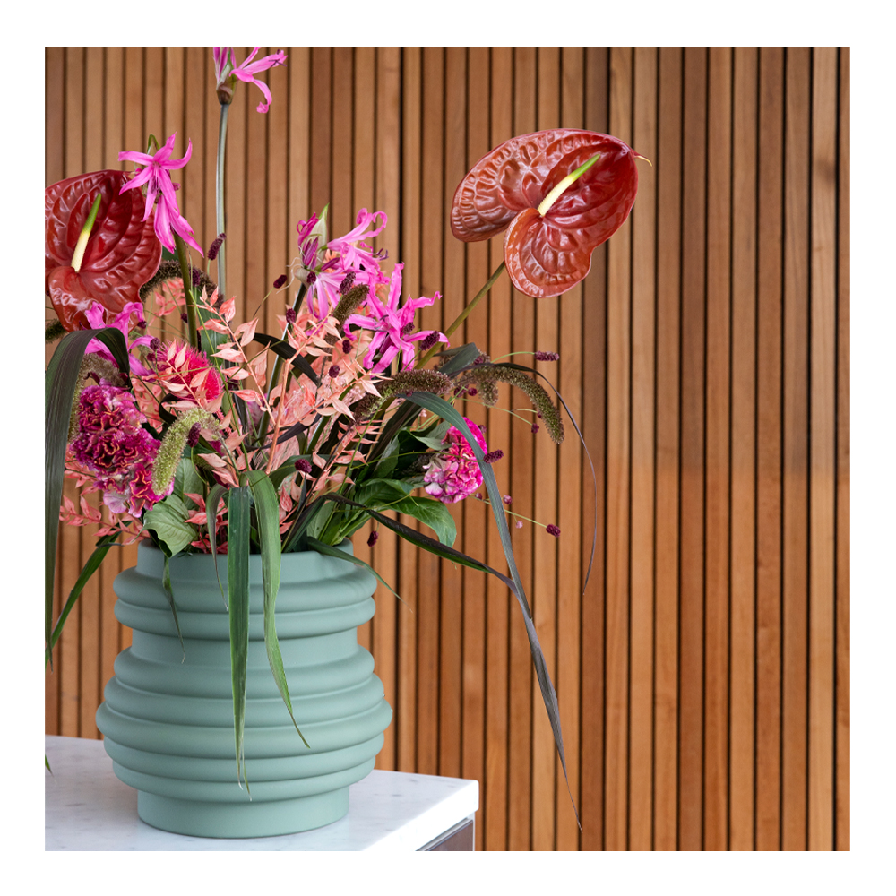 Mila vas 26,5x25 cm Grön