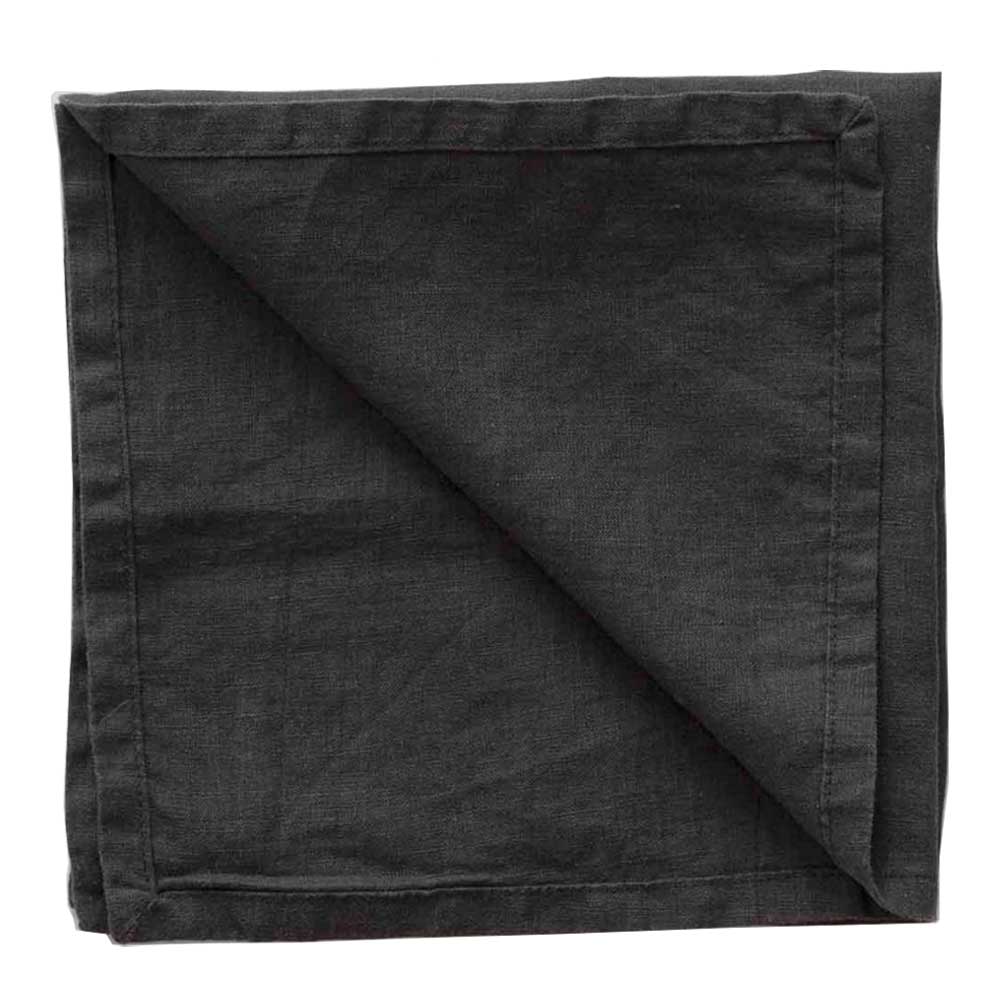 Lin Servett 45x45 cm Karbon