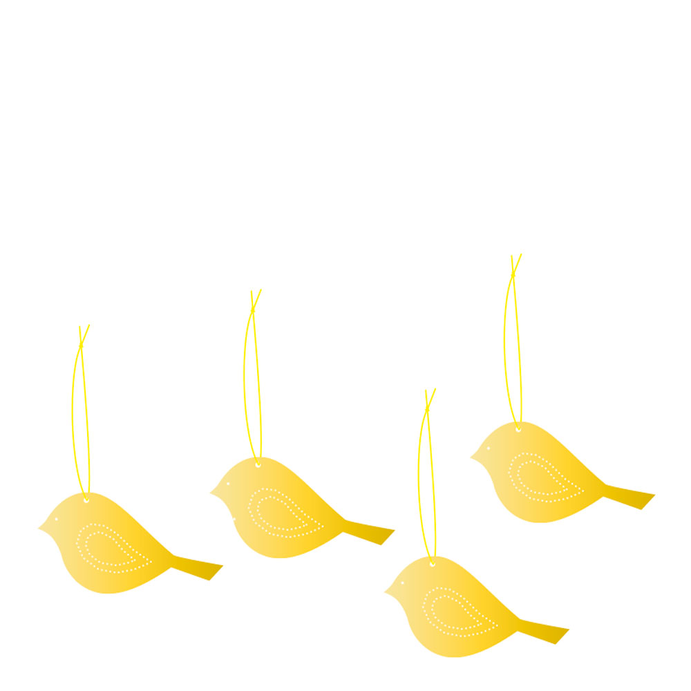 Deco Pynt Fågel 5x4 cm 4-pack