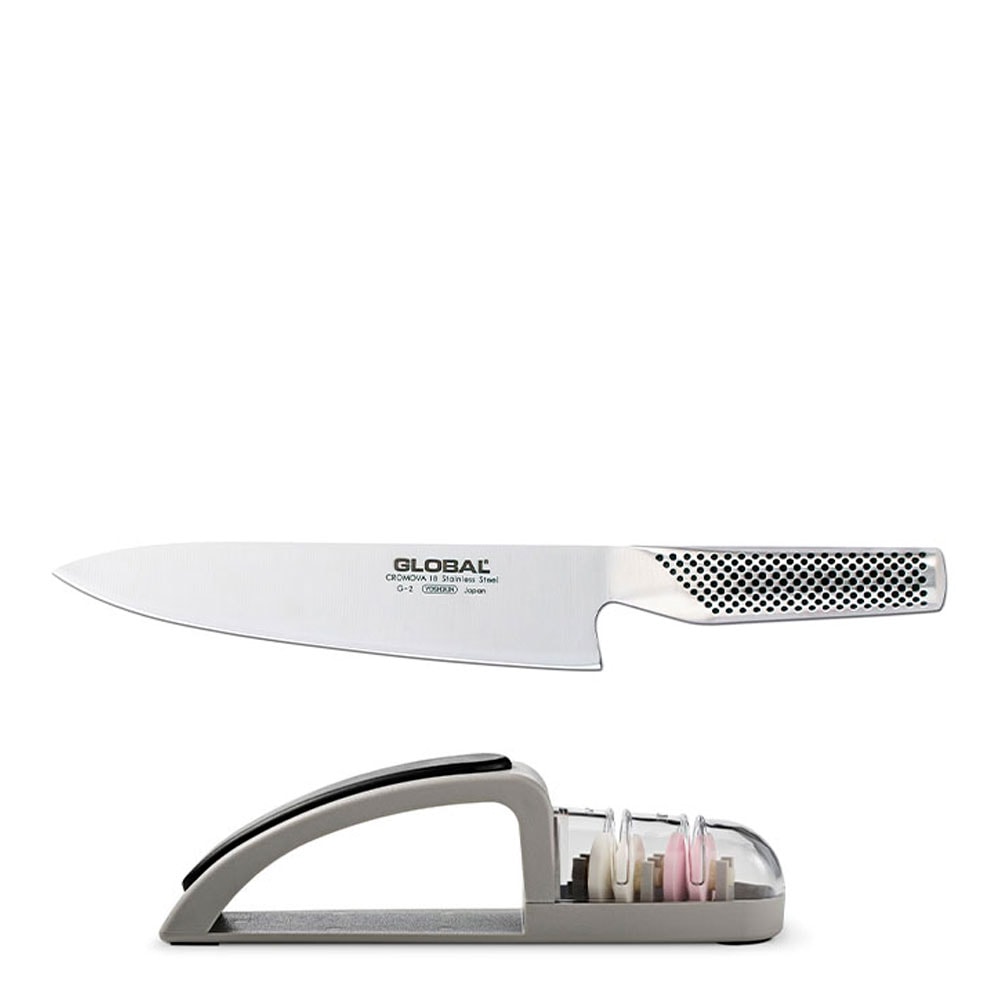 Global Kockkniv 20 cm G-2 + Våtslip MC-220GB