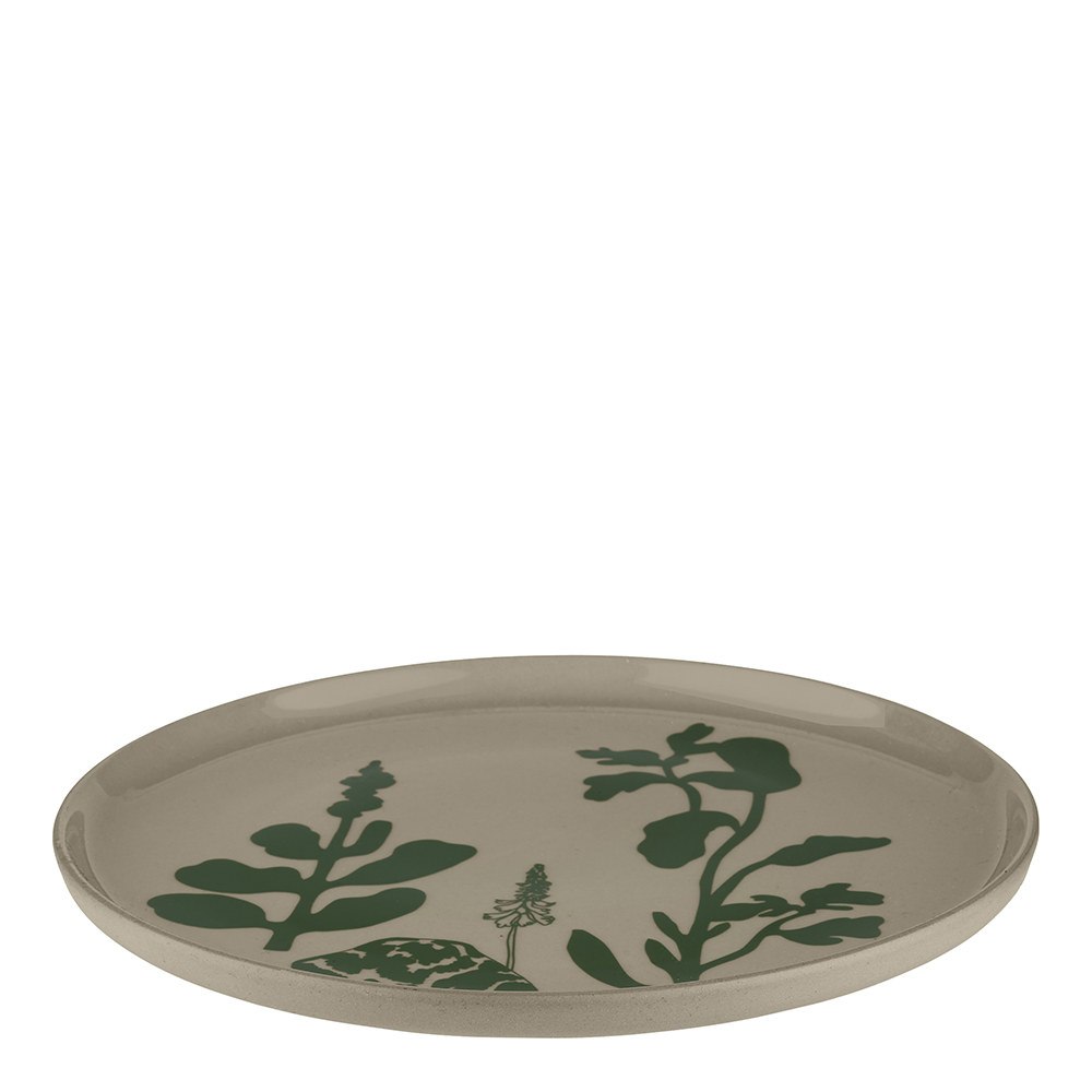 Toiva Elokuun Varjot Tallrik 20 cm Beige/Grön
