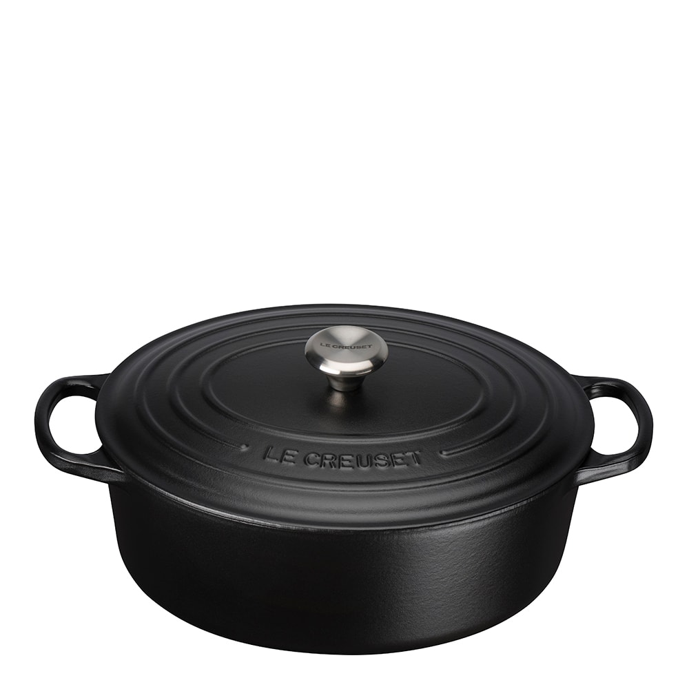 Signature Gjutjärnsgryta oval 27 cm 4,1 L Svart Matt