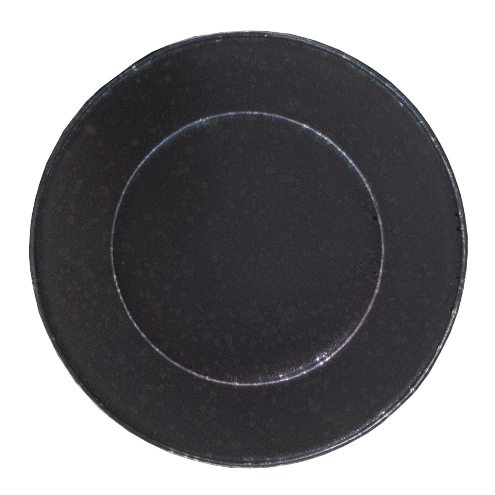 Black Satin Assiette 23 cm Svart