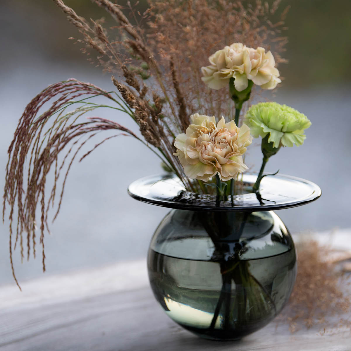 Boblen Vas 16 cm Grå