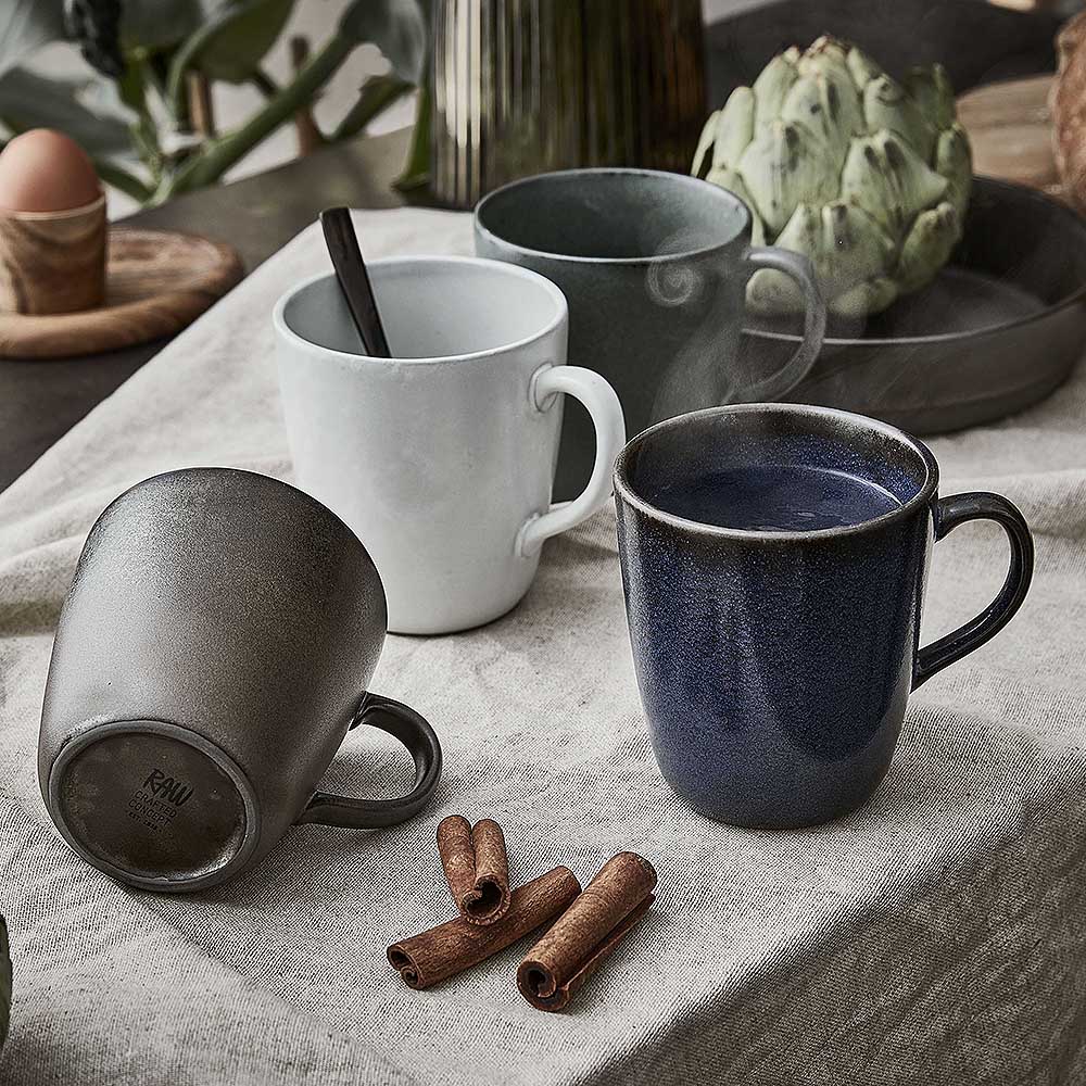 Raw Mugg med öra 35 cl Vit