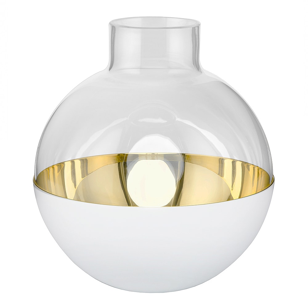 Pomme Vas/Lykta 15 cm Vit/Mässing