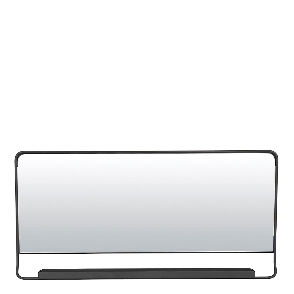 Chic Spegel med hylla Svart 80x40 cm