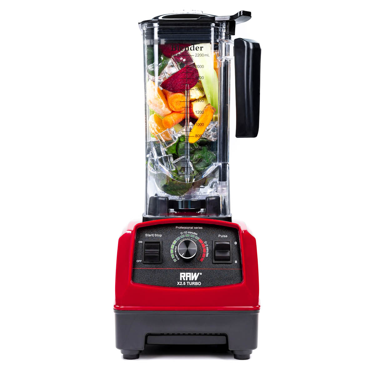 Blender x 2,5 Turbo 2L 1800W Röd