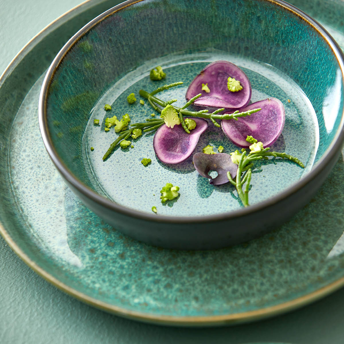 Tallrik Gastro 27 cm Svart/Grön