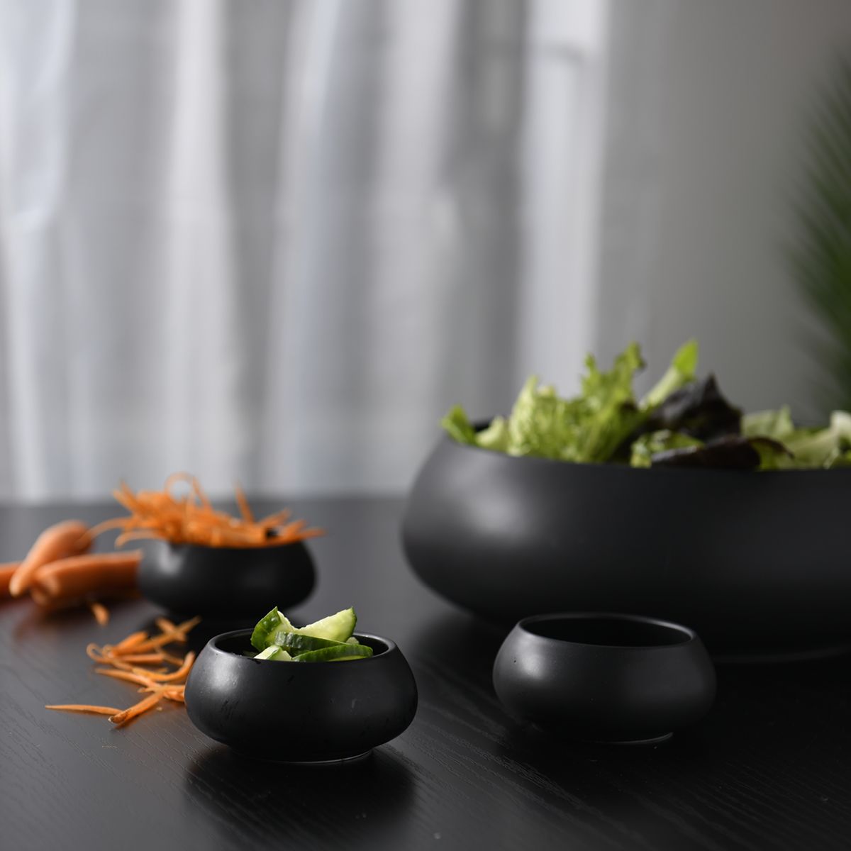 Nor Skål 0,14 L 3-Pack Svart