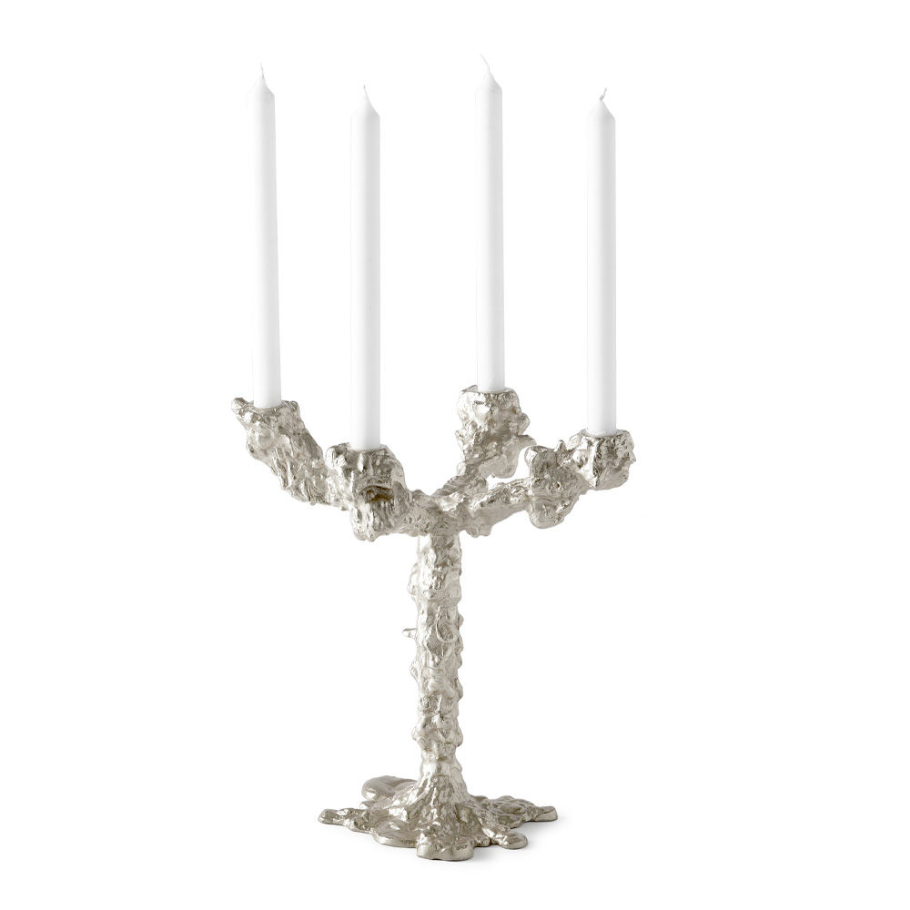 Drip Ljusstake 32 cm Silver