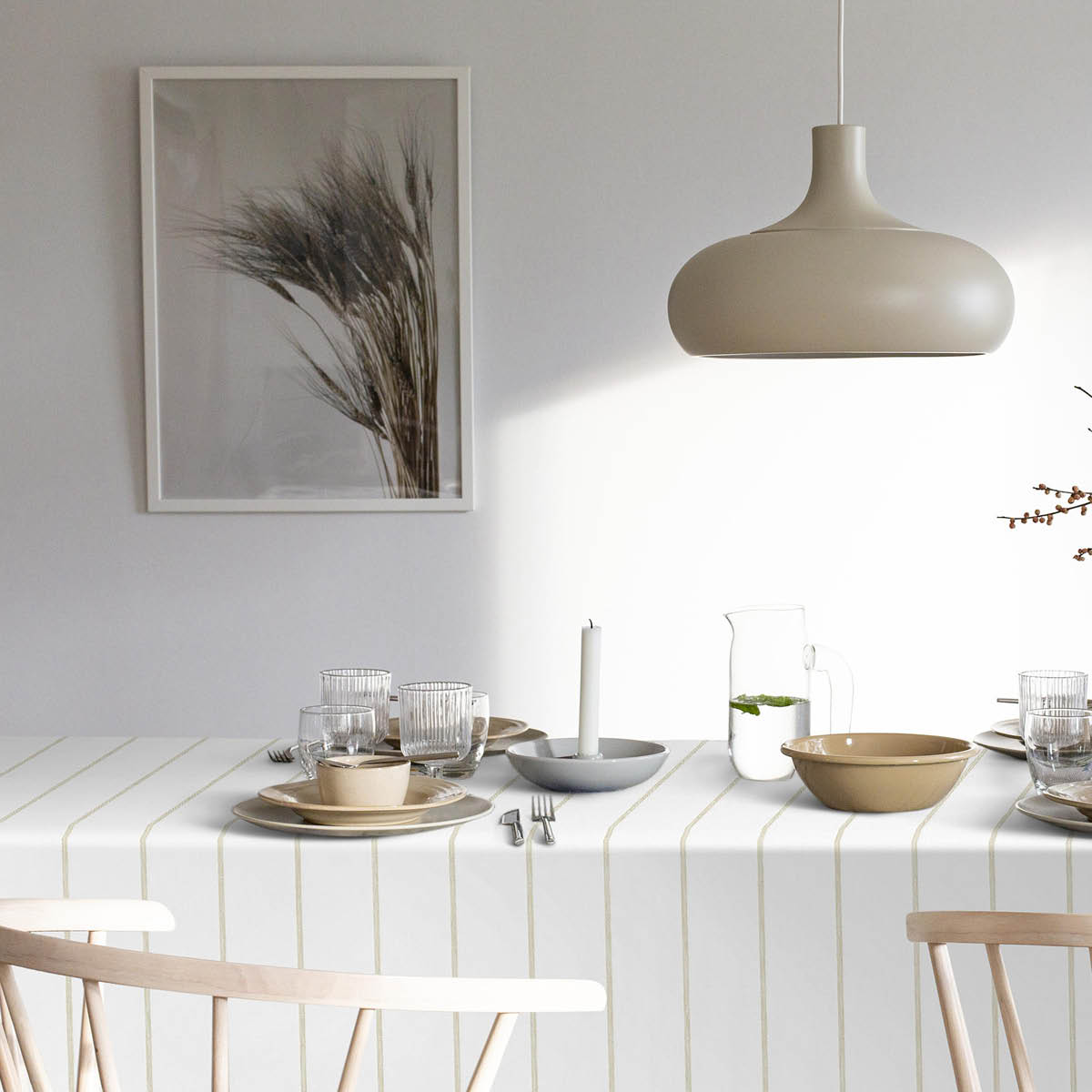 Tvärs Bordsduk 150x250 cm Beige