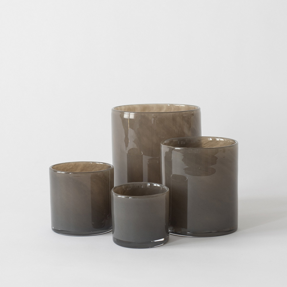 Lyric ljuslykta 12x14 cm Taupe