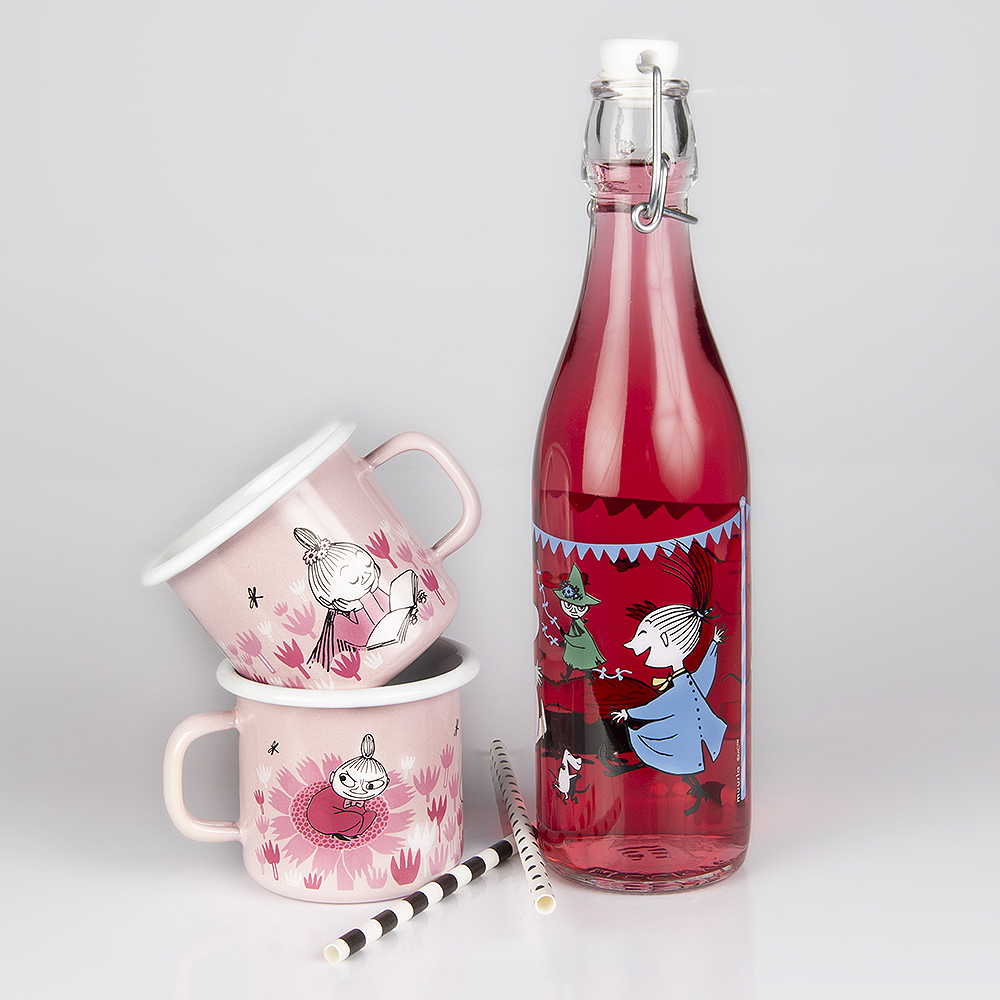 Mumin Emaljmugg I Trädgården 25 cl Rosa