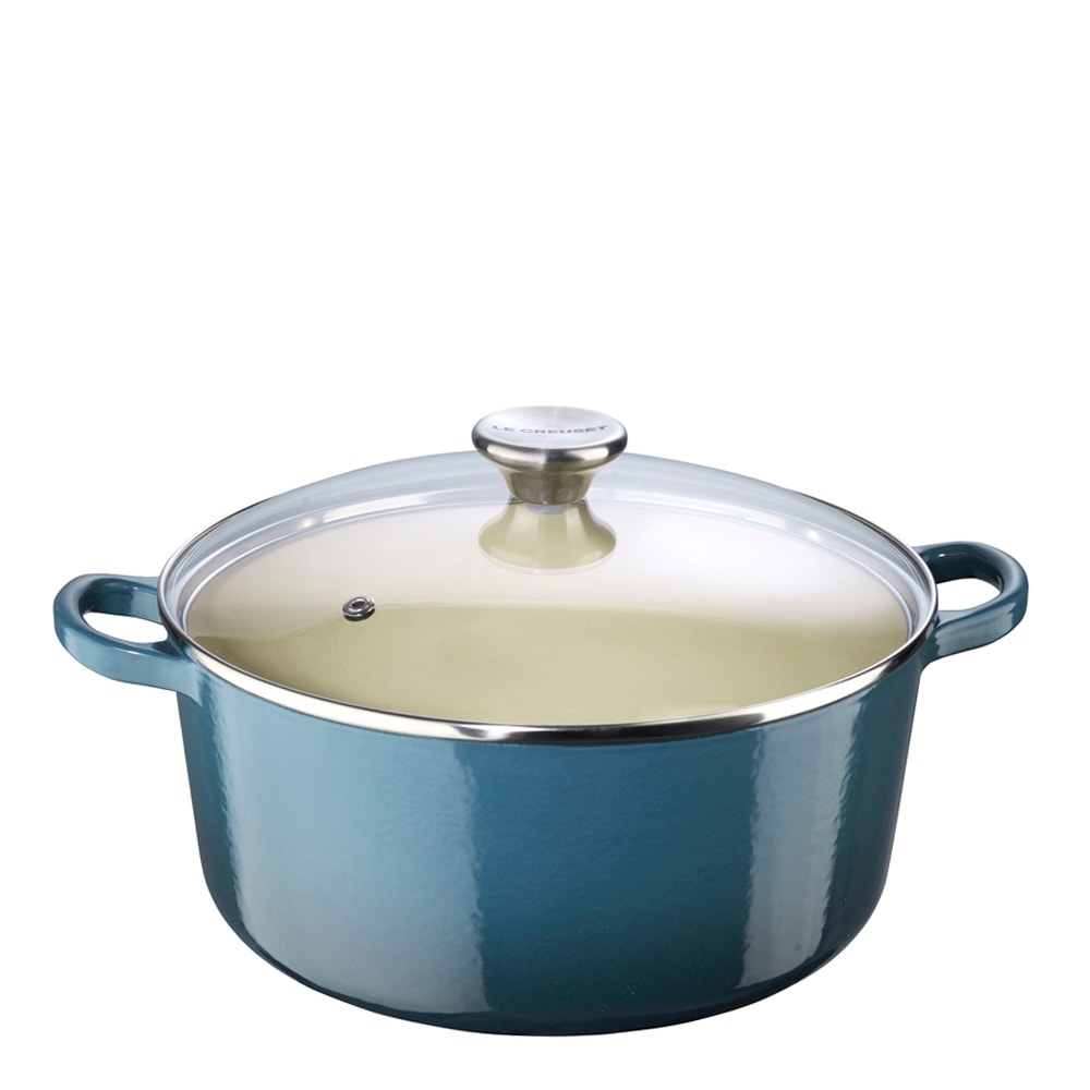 Classic Gjutjärnsgryta Rund Glaslock 4,2 L Deep Teal