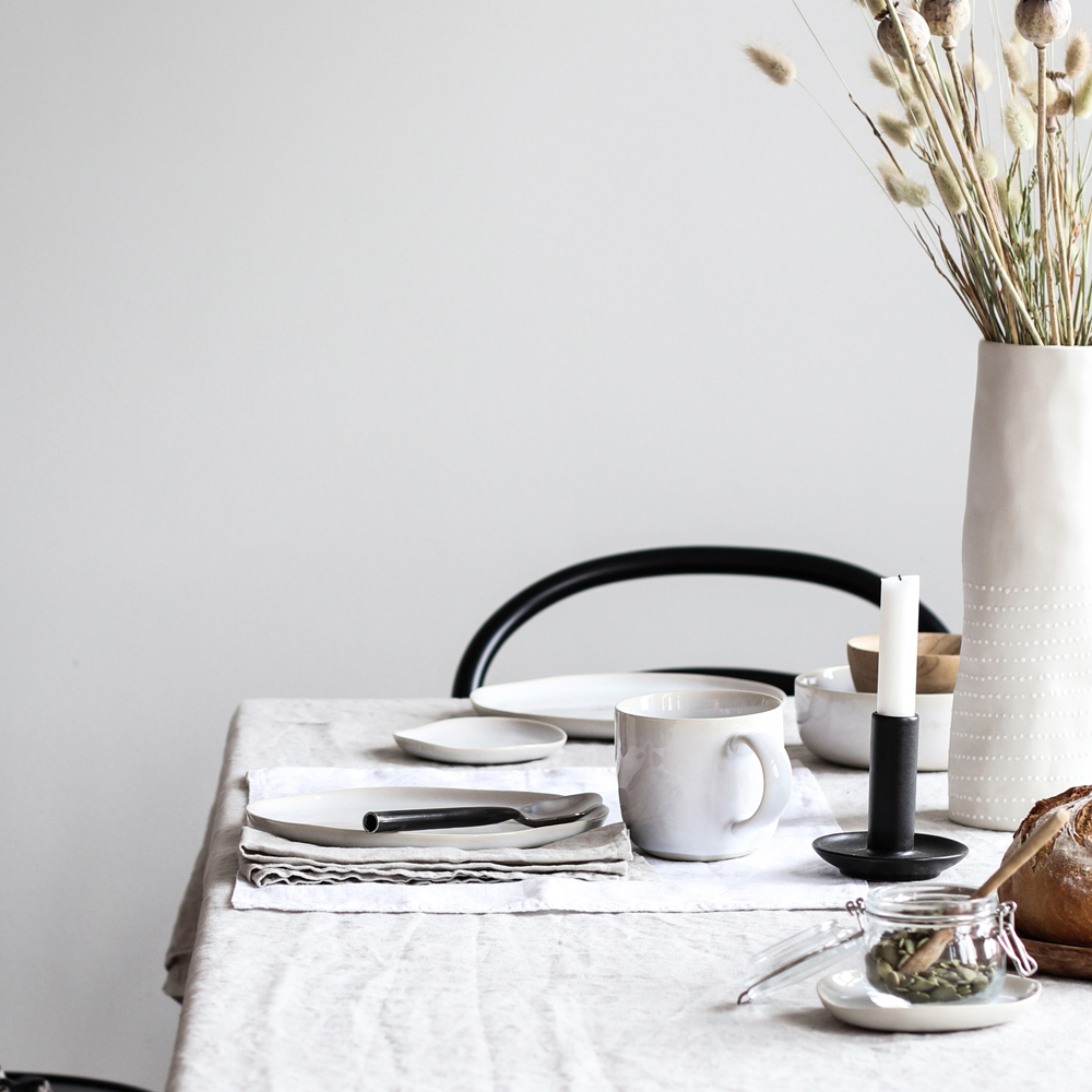 Bordstablett Linne 35x50 cm Bleached White