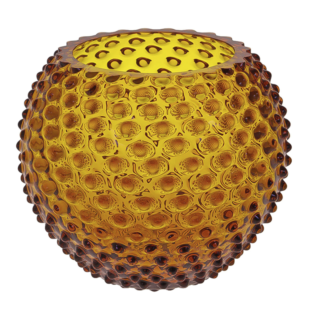 Hobnail Vas 18 cm Amber