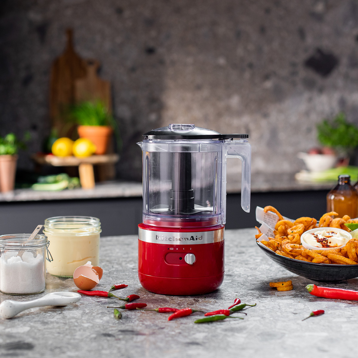 KitchenAid Cordless Grönsakshackare Sladdlös Röd