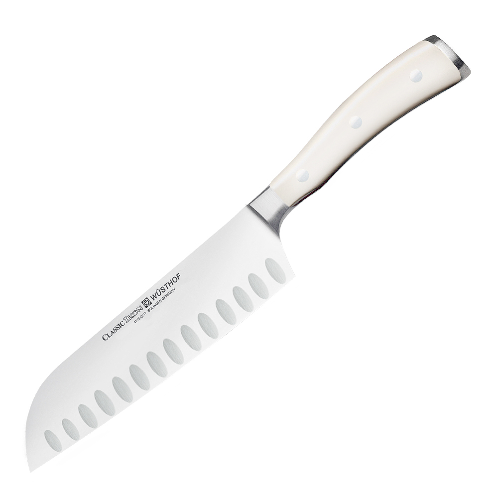 Classic Ikon Santokukniv 17 cm olivslipad Vit