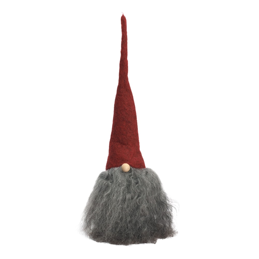 Skäggtomte Gotland Stor 30 cm Röd/Grå