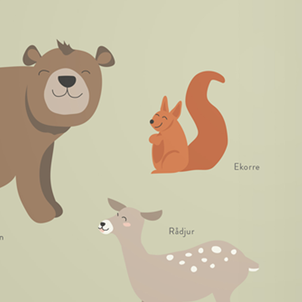 Poster 30x40 cm  I skogen