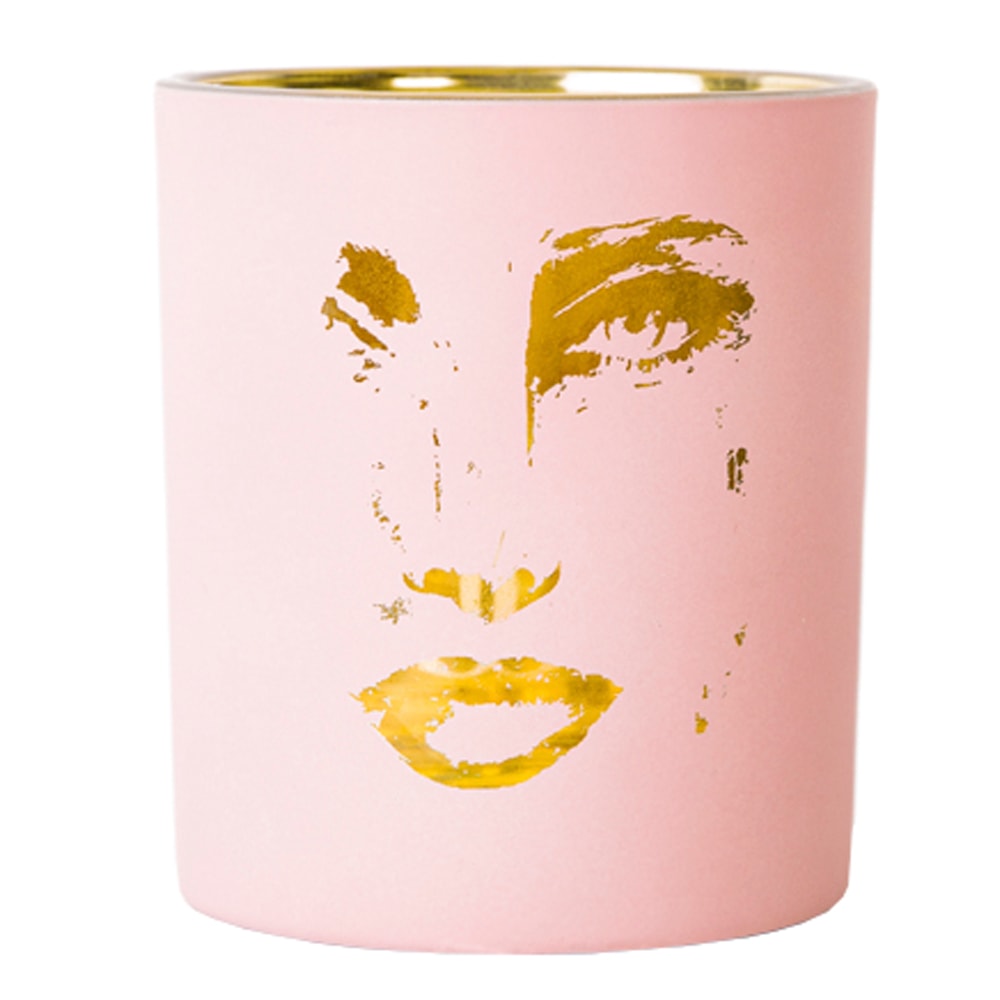Piece Of Me Ljuslykta 10 x 9 cm Matt Rosa/Guld