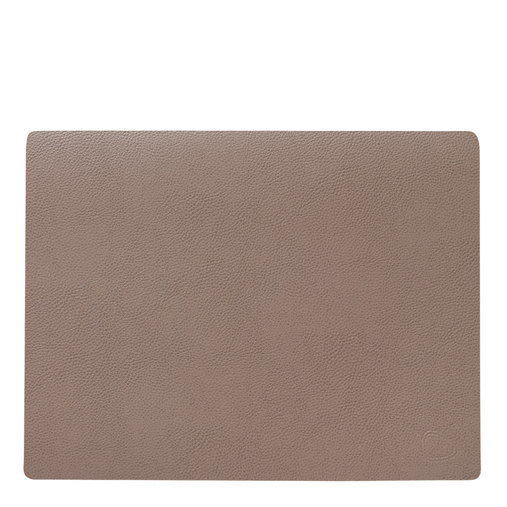 Leather Serene Rectangle Bordstablett 26x34 cm Mole Grey