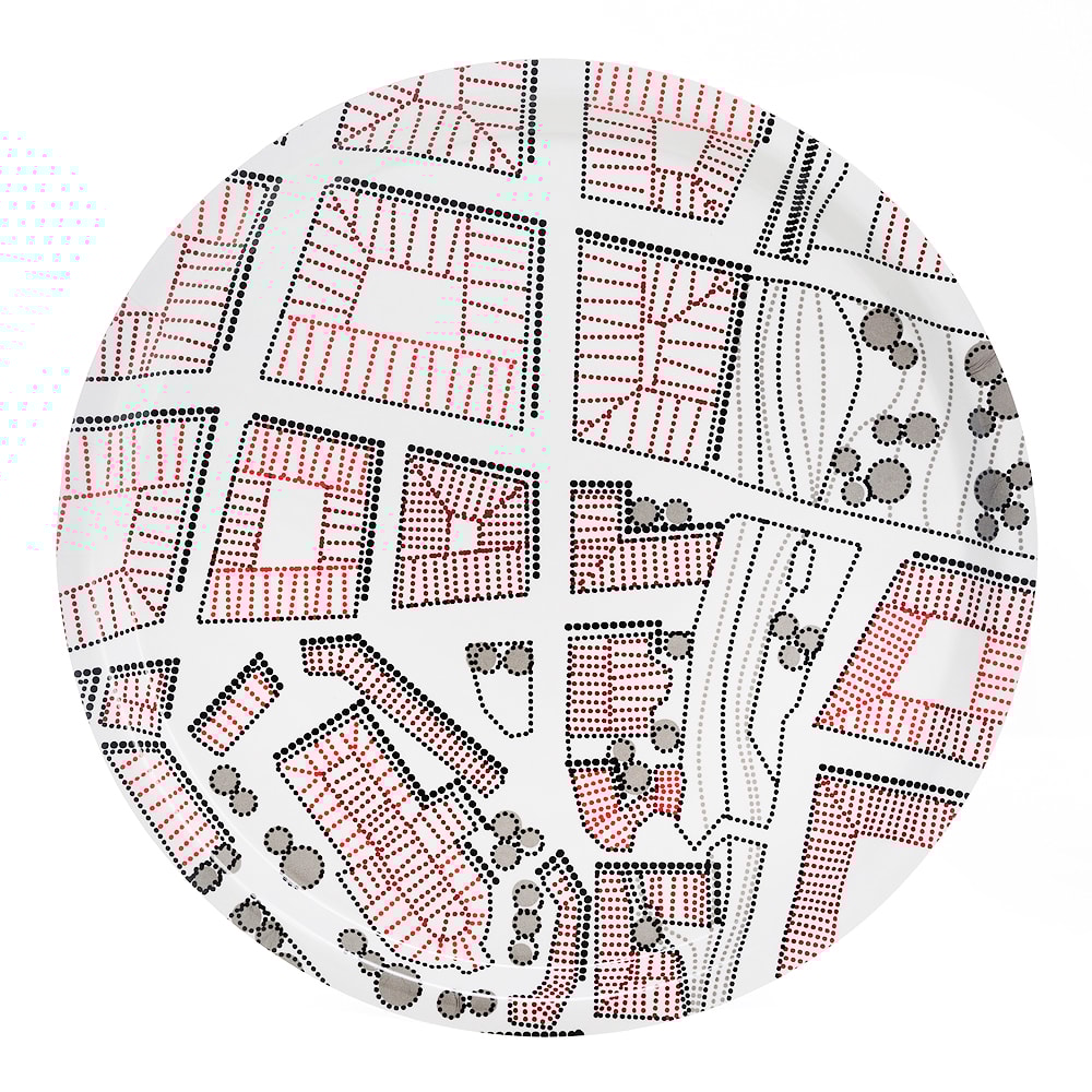 Sweden from Above Bricka City 31 cm Rosa