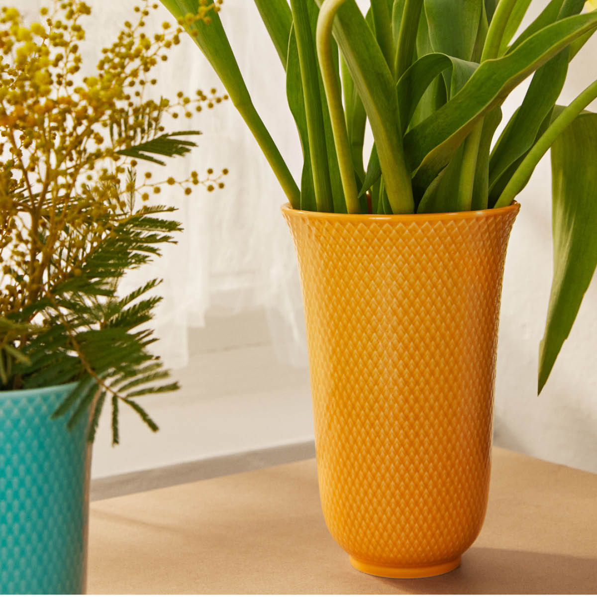 Rhombe Color Vas 20 cm Gul