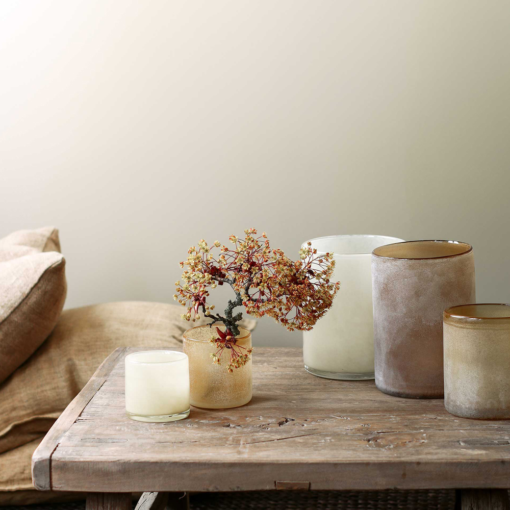 Frost Ljuslykta 9x9 cm Amber