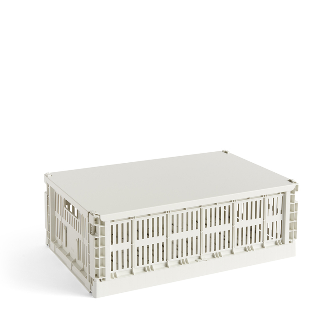 HAY Colour Crate Lock till förvaringslåda Large Off-white