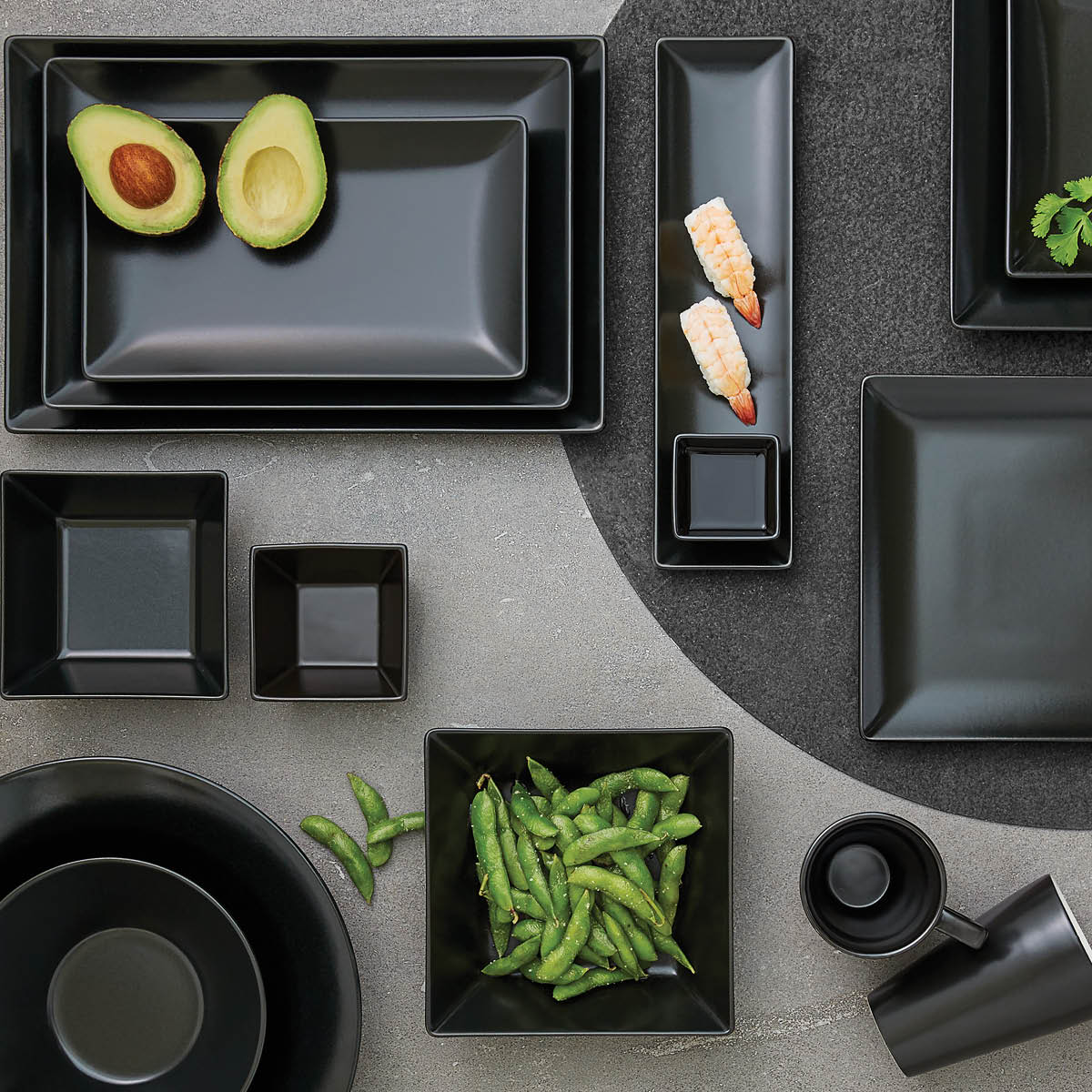 Quadro Skål 13x13 cm Svart matt