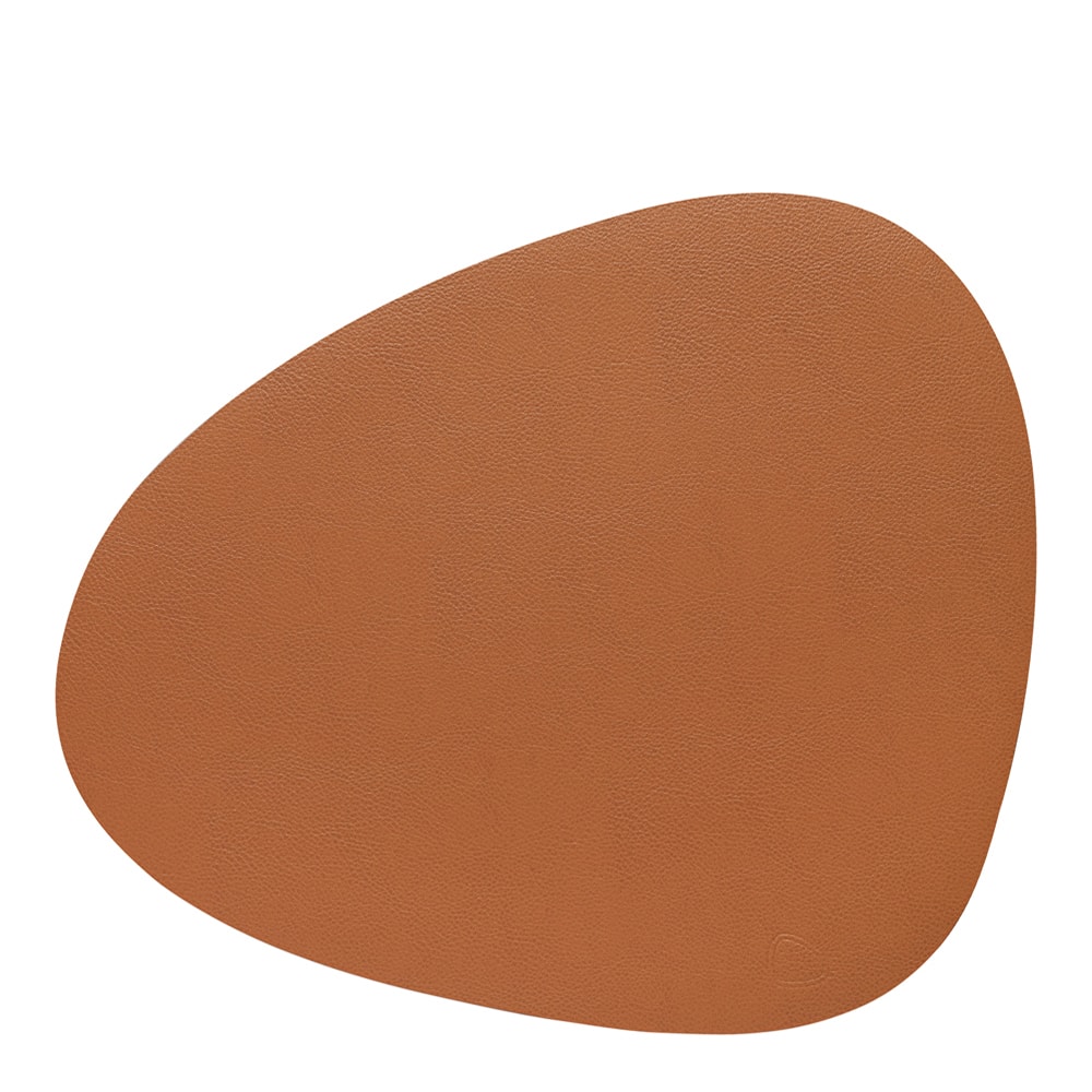 Leather Serene Curve Bordstablett L 37x44 cm Nature