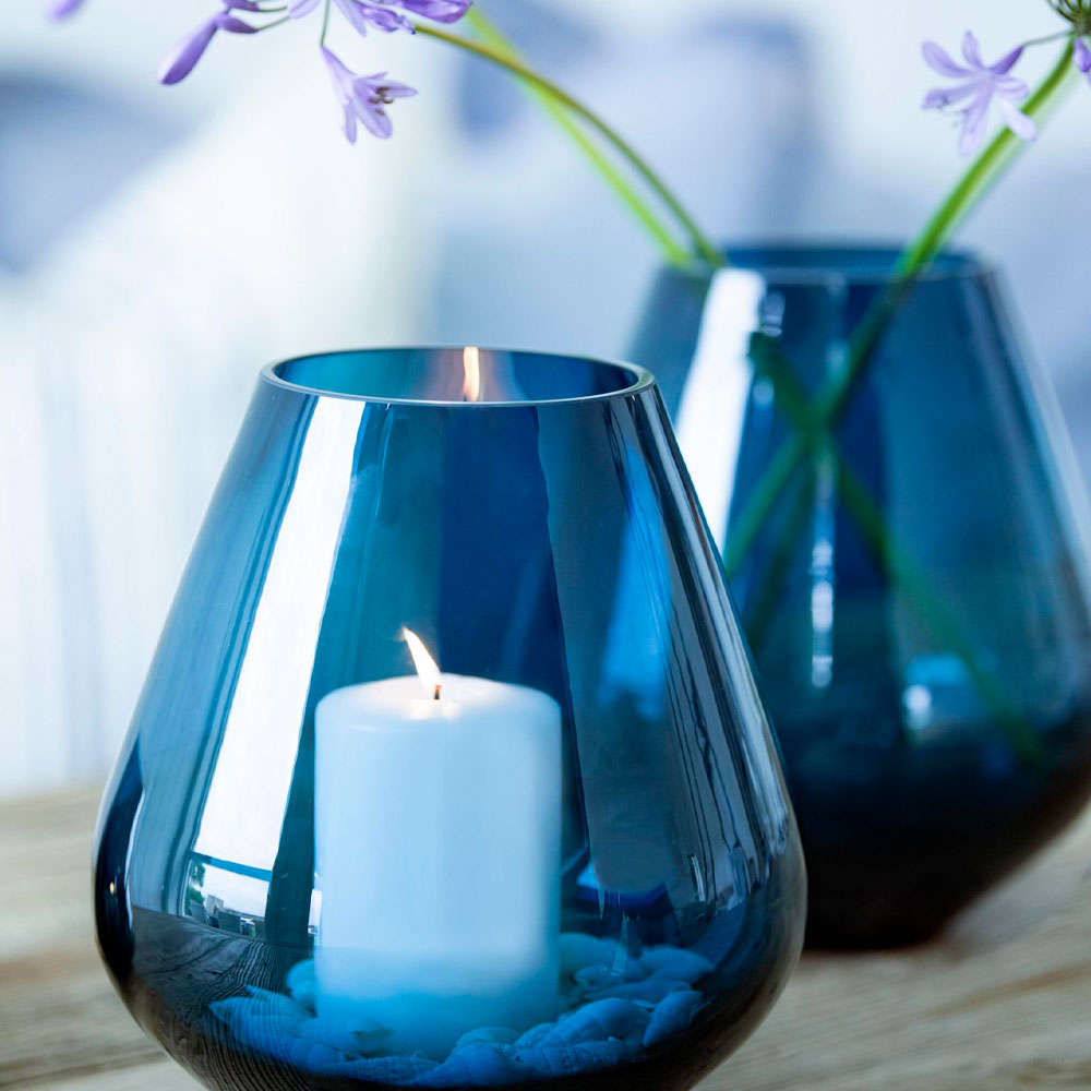 Rocks Vas 22 cm Blå