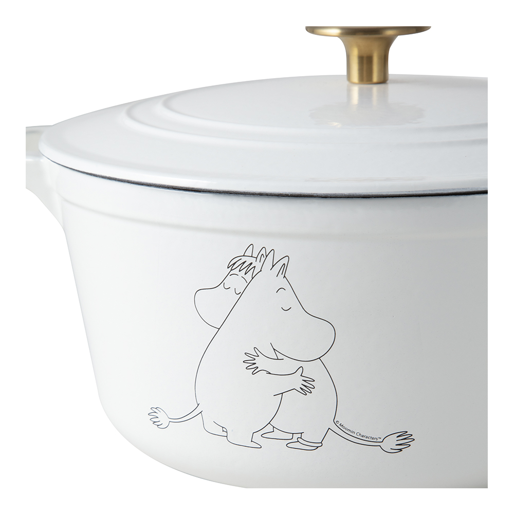 Mumin Gjutjärnsgryta 4,4 L Vit