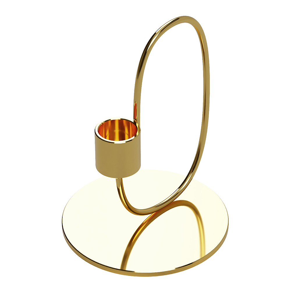 Swoop Ljusstake 13 cm Mässing